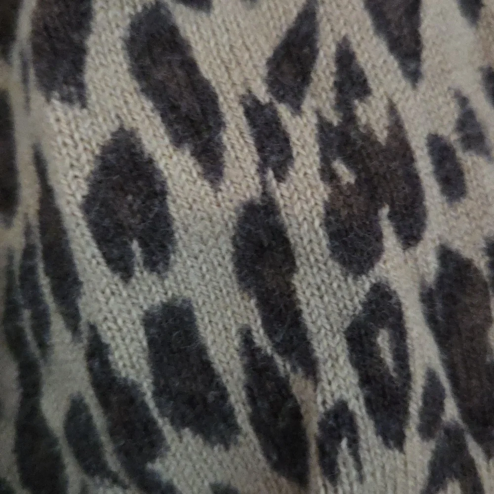 H&M Tan and Brown Animal Print Cardigan Size 10